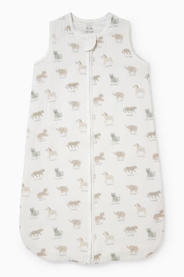 Unisex - Sac de dormir per a nadó - 0-6 mesos - estampat - blanc trencat