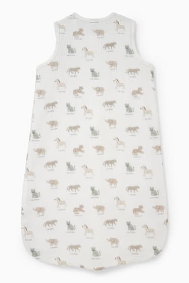 Unisex - Sac de dormir per a nadó - 0-6 mesos - estampat - blanc trencat