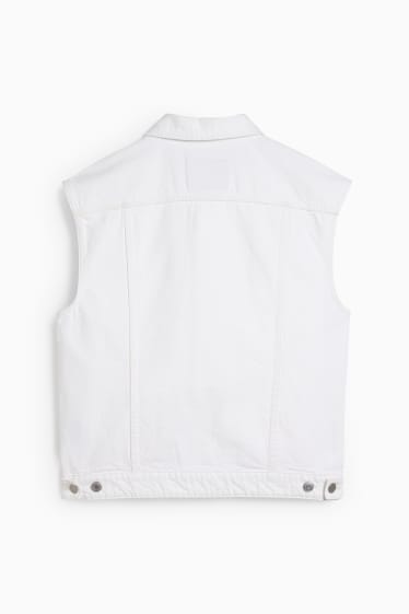 Men - Denim waistcoat - cremewhite