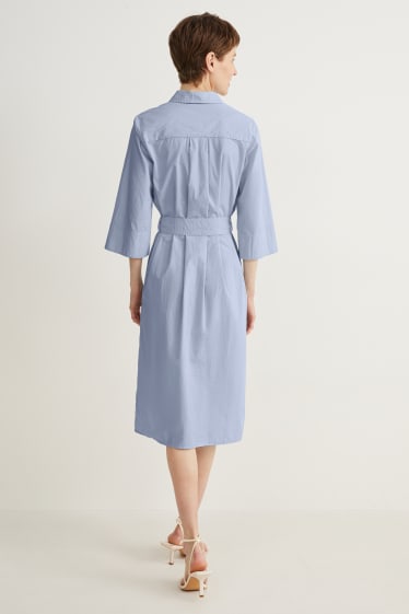 Femmes - Robe-chemisier - bleu clair