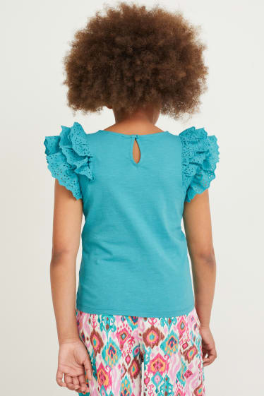 Dětské - Tričko s krátkým rukávem - tyrkysová