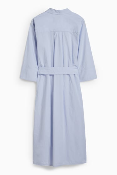 Femmes - Robe-chemisier - bleu clair