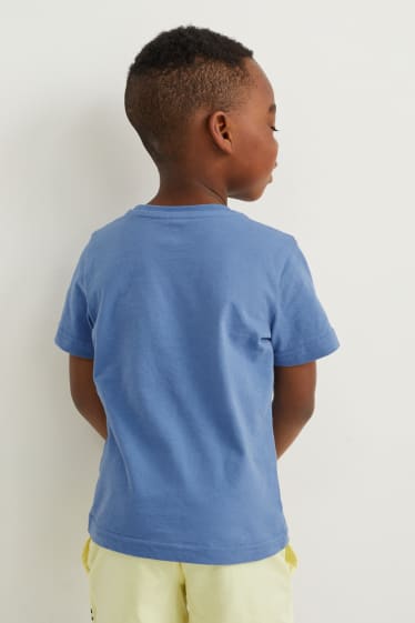 Kinder - Multipack 3er - Dino - Kurzarmshirt - blau