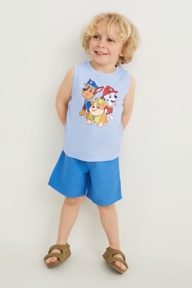 Niños - La Patrulla Canina - conjunto - camiseta sin mangas y shorts - 2 piezas - cambio de color - azul claro