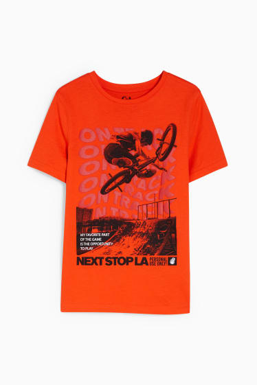 Enfants - T-shirt - orange-rouge