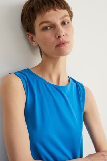 Women - Sheath dress with knot detail - blue