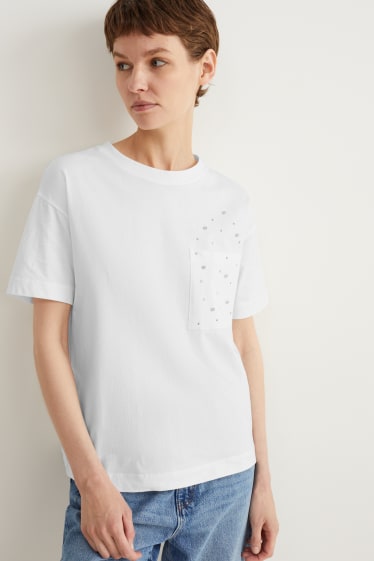 Damen - T-Shirt - weiß