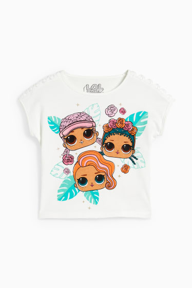 Kinder Mädchen - L.O.L. Surprise - Kurzarmshirt - schneeweiss