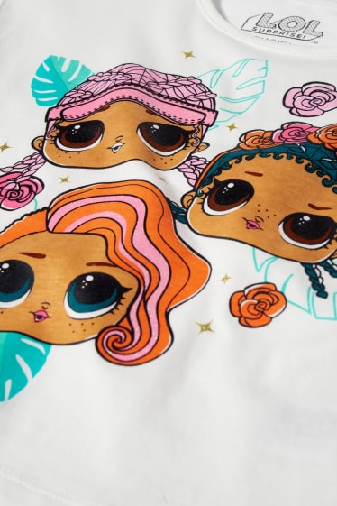 Kinder Mädchen - L.O.L. Surprise - Kurzarmshirt - schneeweiss