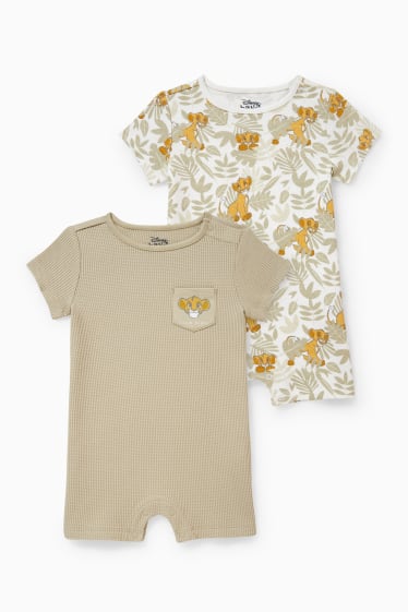 Babys - Set van 2 - The Lion King - baby-pyjama - beige