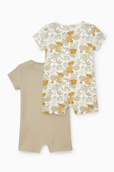 Unisex - Paquet de 2 - El Rei Lleó - pijama per a nadó - beix