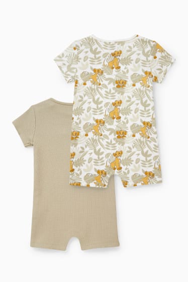 Babys - Set van 2 - The Lion King - baby-pyjama - beige