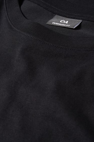 Uomo - T-shirt oversize - nero
