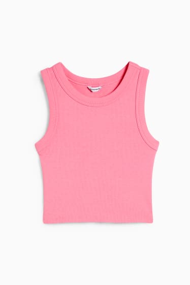 Dames - CLOCKHOUSE - korte top - fuchsiarood