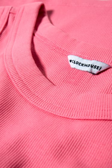 Dames - CLOCKHOUSE - korte top - fuchsiarood
