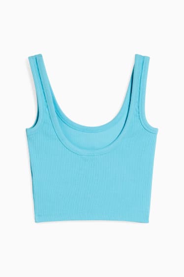 Dames - CLOCKHOUSE - korte top - turquoise