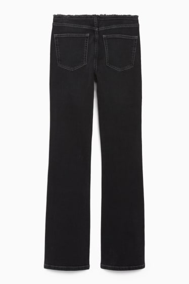 Tieners & jongvolwassenen - CLOCKHOUSE - bootcut jeans - low waist - LYCRA® - jeansdonkergrijs