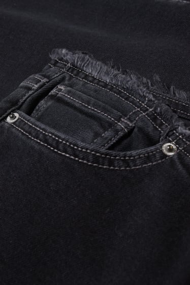 Women - CLOCKHOUSE - bootcut jeans - low waist - LYCRA® - denim-dark gray