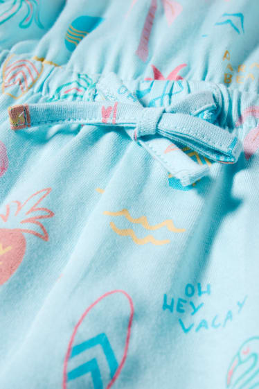 Kinderen - Jumpsuitpyjama - met patroon - lichtturquoise