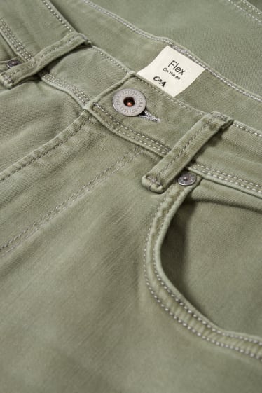 Hombre - Slim jeans - Flex - COOLMAX® - vaqueros - verde
