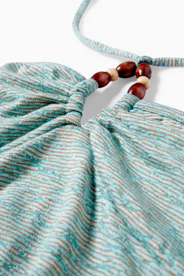 Damen - Crop Top - gemustert - mintgrün