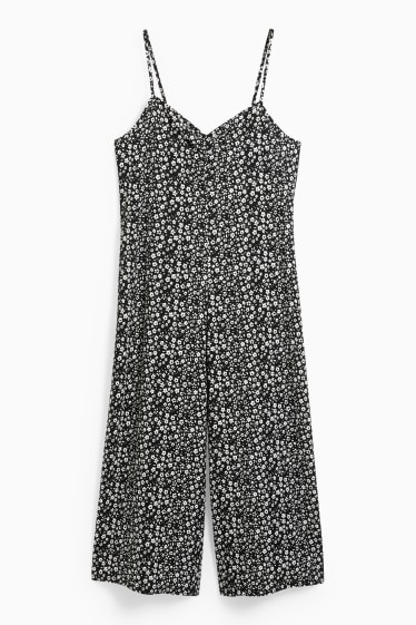 Women - CLOCKHOUSE - jumpsuit - floral - black / white