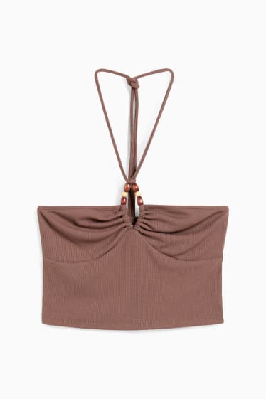 Damen - Crop Top - braun