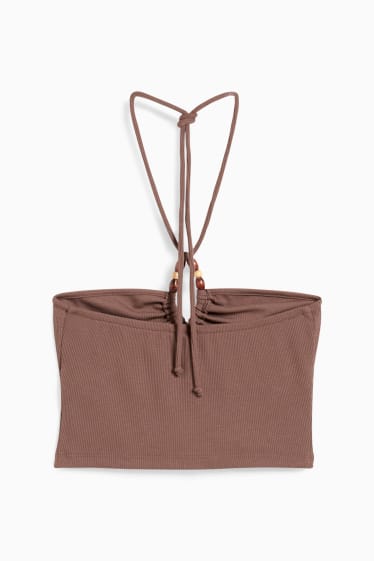 Damen - Crop Top - braun