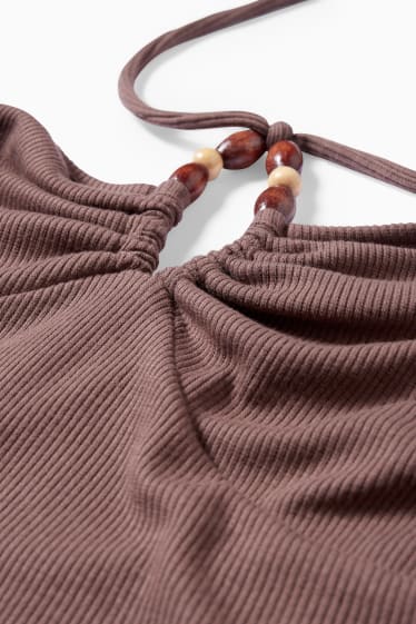 Damen - Crop Top - braun