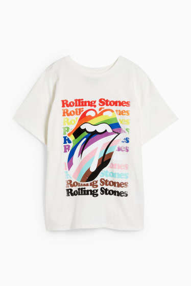 Donna - CLOCKHOUSE - t-shirt - Rolling Stones - bianco crema