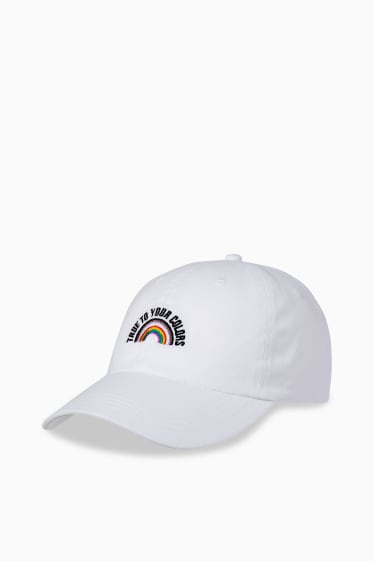 Donna - CLOCKHOUSE - cappellino - unisex - PRIDE - bianco