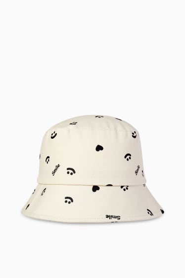 Donna - Cappello - con motivi - bianco crema