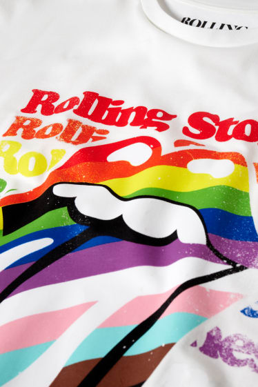 Kobiety - CLOCKHOUSE - T-shirt - Rolling Stones - kremowobiały