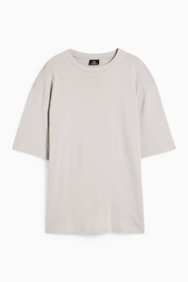 Herren - Oversized-T-Shirt - grau-braun