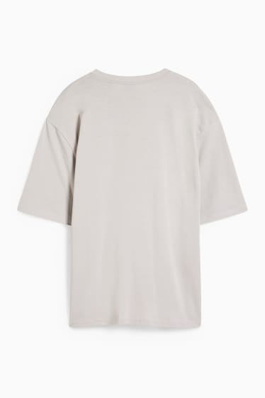 Herren - Oversized-T-Shirt - grau-braun