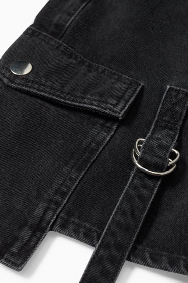 Damen - CLOCKHOUSE - Jeans-Cargo-Rock - schwarz