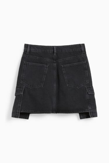 Damen - CLOCKHOUSE - Jeans-Cargo-Rock - schwarz