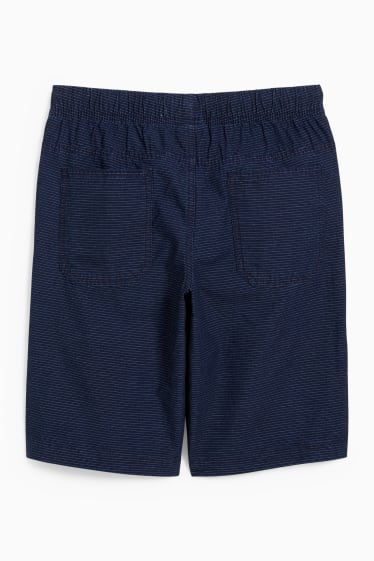 Kinderen: jongens - Shorts - gestreept - donkerblauw