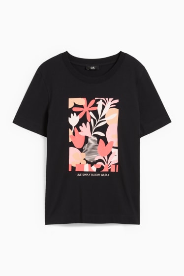 Femmes - T-shirt - noir