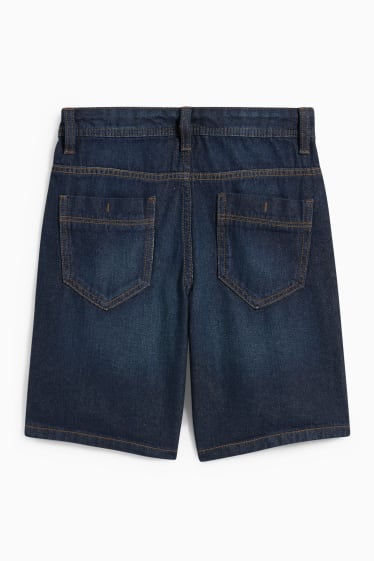 Children - Denim shorts - denim-dark blue