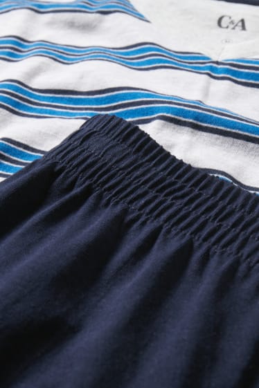 Herren - Shorty-Pyjama - hellgrau-melange
