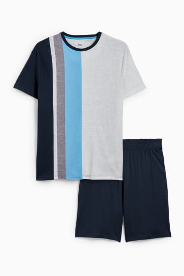Herren - Shorty-Pyjama - dunkelblau