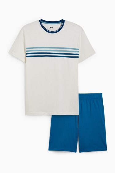 Herren - Shorty-Pyjama - cremeweiss