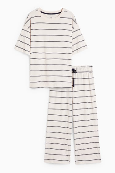 Dona - Pijama - de ratlles - beix clar