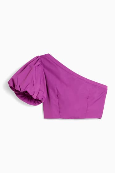 Damen - Crop Bluse - lila
