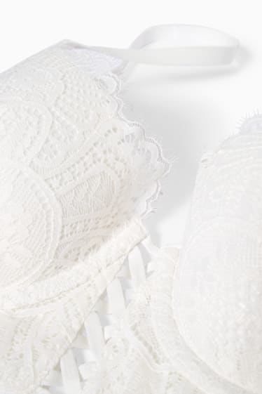 Donna - Reggiseno con ferretti - DEMI - imbottito - bianco crema