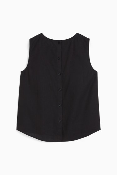 Donna - Blusa - misto lino - nero