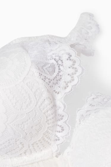 Femmes - Soutien-gorge avec armatures - DEMI - ampliforme - blanc crème