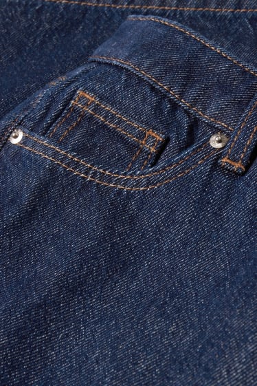 Donna - Bermuda di jeans - vita alta - jeans blu scuro