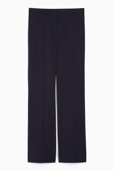 Dona - Pantalons de tela - mid waist - regular fit - blau fosc